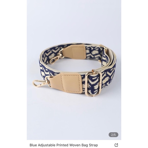 Blue Adjustable Printed Bag Strap with Hardware - Picture 7 of 9